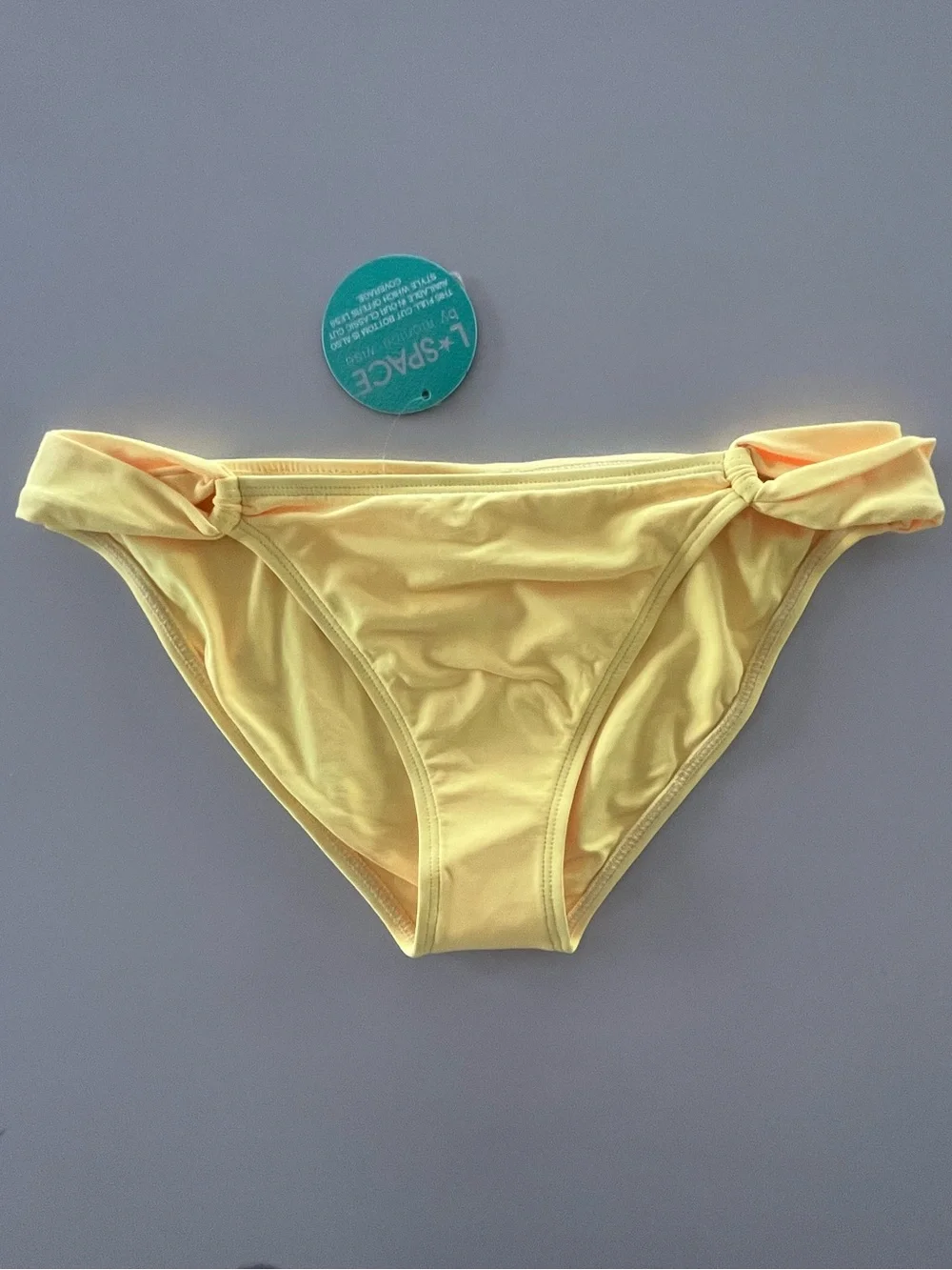 NWT L*Space Monica Wise Taboo Full Cut Bikini Bottom Daffodil Yellow Size Medium